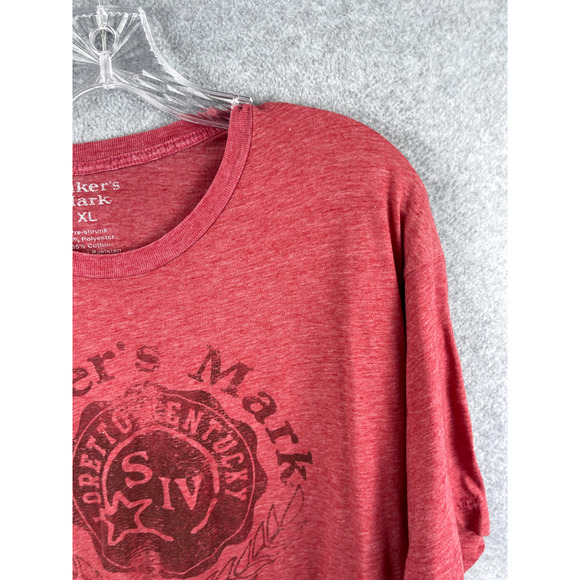 Makers Mark Shirt Size‎ XL Red Short Sleeve Liquor Beer Alcohol Brand Logo Tee - Picture 3 of 8